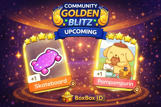 Monopoly Go Golden Blitz Stickers Skateboard & Pompompurin | BoxBoxID - BoxBoxID