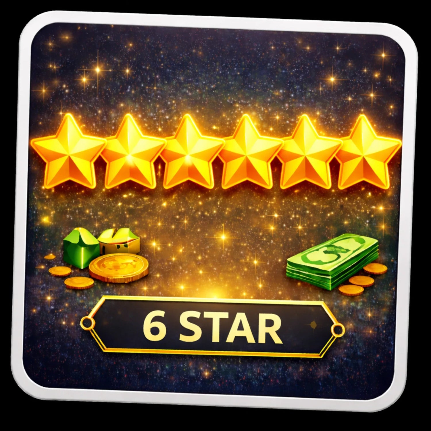 6 Star Stickers - BoxBoxID